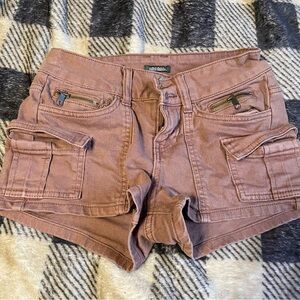 Women's Brown Cargo Shorts